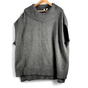 Moth Anthropologie Womens Gray Cowl Neck Sweater Sz S Small
